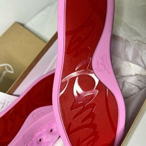 ALL PINK RED BOTTOM CHRISTIAN LOUBOUTIN SHOES